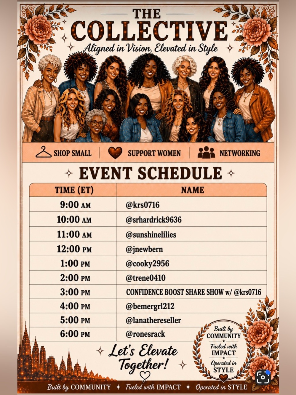 Collective Event Schedule Poster - 6/28